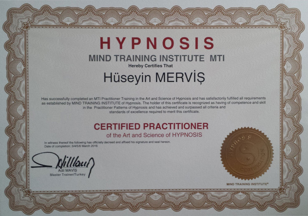 Certified Practitioner of Hypnosis
